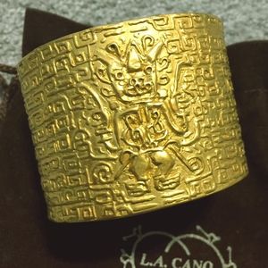 L.A. Cano Pre-Colombian Indigenous Bracelet 24 kt